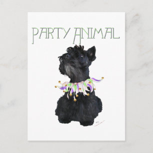 Scottish Terrier Party Animal Uitnodiging Briefkaart