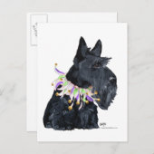 Scottish Terrier Party Animal Uitnodiging Briefkaart (Voorkant / Achterkant)