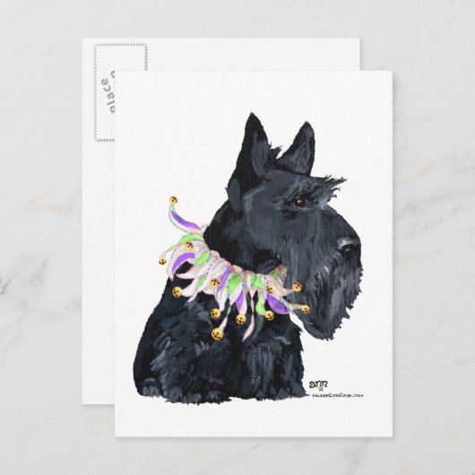 Scottish Terrier Party Animal Uitnodiging Briefkaart (Voorkant / Achterkant)