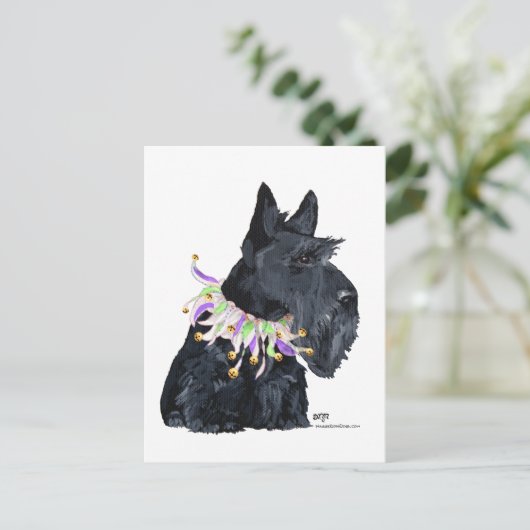 Scottish Terrier Party Animal Uitnodiging Briefkaart (Staand voorkant)