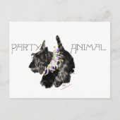 Scottish Terrier Party Animal Uitnodiging Briefkaart (Voorkant)