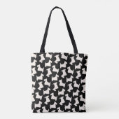 Scottish Terrier Pattern Cream and Black Tote Bag (Achterkant)