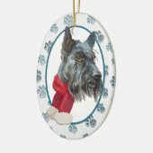 Scottish Terrier Paw Print Border Keramisch Ornament (Links)