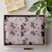 Scottish Terrier Paws and Bones Pink Tissuepapier (Geschenk)