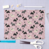 Scottish Terrier Paws and Bones Pink Tissuepapier (Craft)