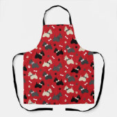 Scottish Terrier Paws and Bones Red Schort (Voorkant)