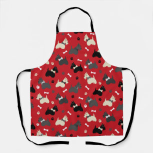 Scottish Terrier Paws and Bones Red Schort