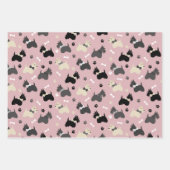 Scottish Terrier Paws and Botten Red Blue Pink Inpakpapier Vel (Voorkant 3)