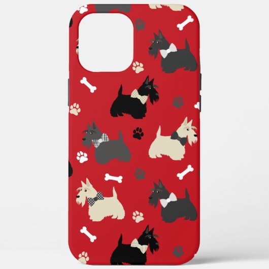 Scottish Terrier Paws and Botten Red Case-Mate iPhone Case (Achterkant)