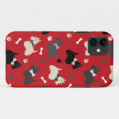 Scottish Terrier Paws and Botten Red Case-Mate iPhone Case (Achterkant (horizontaal))