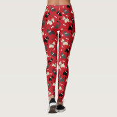 Scottish Terrier Paws and Botten Red Leggings (Achterkant)