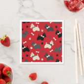 Scottish Terrier Paws and Botten Red Servet (Insitu)