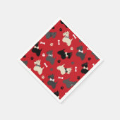 Scottish Terrier Paws and Botten Red Servet (Hoek)