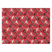 Scottish Terrier Paws and Botten Red Tafelkleed (Voorkant (Horizontaal))