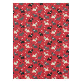 Scottish Terrier Paws and Botten Red Tafelkleed (Voorkant)