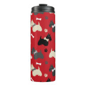 Scottish Terrier Paws and Botten Red Thermosbeker (Voorkant)