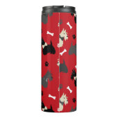 Scottish Terrier Paws and Botten Red Thermosbeker (Achterkant)