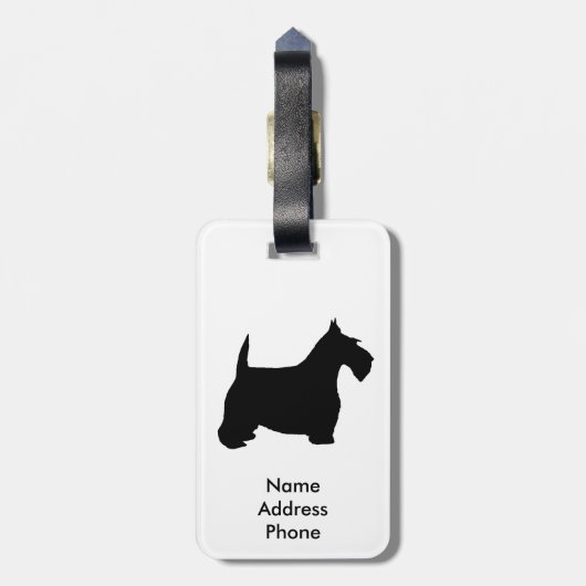 Scottish Terrier Personalize Bagagelabel (Achterkant verticaal)