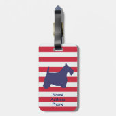 Scottish Terrier Personalize Bagagelabel (Achterkant verticaal)