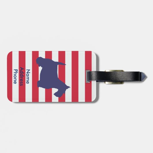 Scottish Terrier Personalize Bagagelabel (Achterkant horizontaal)