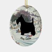 Scottish Terrier Personalize Keramisch Ornament (Rechts)