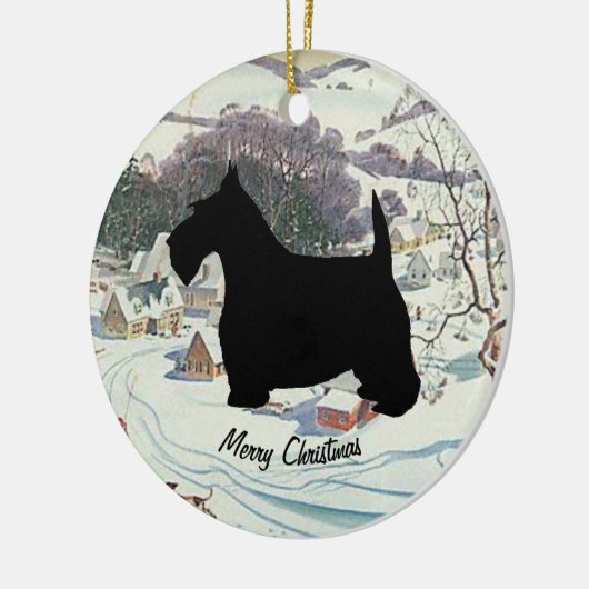 Scottish Terrier Personalize Keramisch Ornament (Links)
