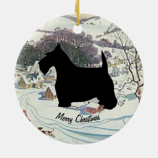 Scottish Terrier Personalize Keramisch Ornament (Achterkant)