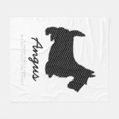 Scottish Terrier Personalized Fleece Deken (Voorkant (Horizontaal))