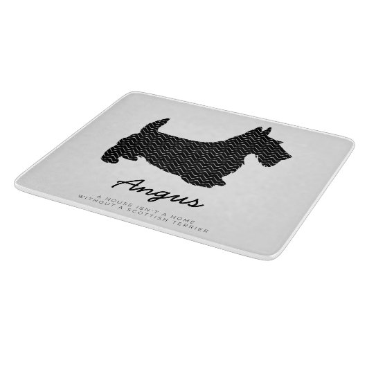 Scottish Terrier Personalized Snijplank (Hoek)
