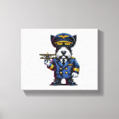 Scottish Terrier Pilot Canvas Afdruk (Voorkant)