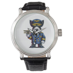 Scottish Terrier Pilot Horloge