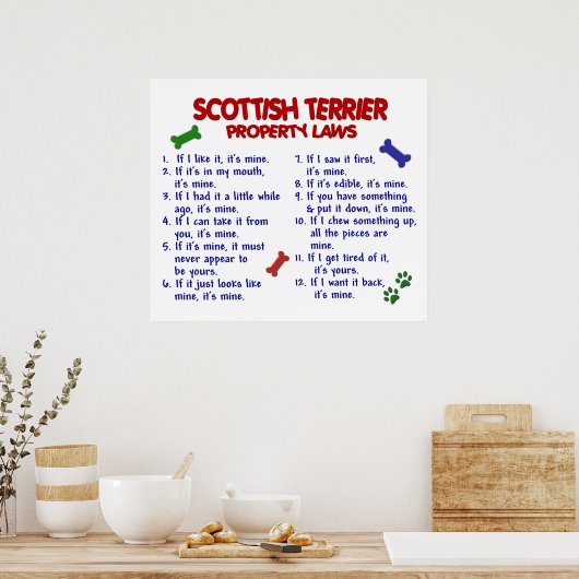 SCOTTISH TERRIER PL2 POSTER (Keuken)