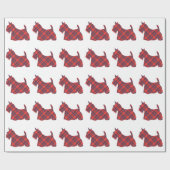 Scottish Terrier PLAID Cadeaupapier (Vlak)