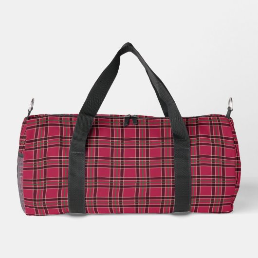 Scottish Terrier Plaid Duffel Bag Gift Plunjezak (Achterkant)