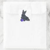 Scottish Terrier Play met mij! Vierkante Sticker (Tas)