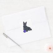 Scottish Terrier Play met mij! Vierkante Sticker (Envelop)
