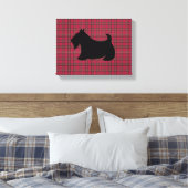 Scottish Terrier Play Wall Art Canvas Afdruk (Insitu (Slaapkamer))