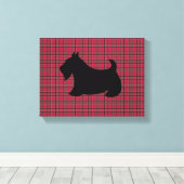 Scottish Terrier Play Wall Art Canvas Afdruk (Insitu (Houten vloer))