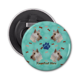 Scottish Terrier Portrait Button Flesopener