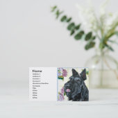 Scottish Terrier Portrait Visitekaartje (Staand voorkant)