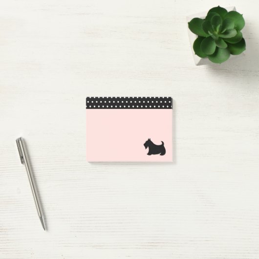 Scottish Terrier Post schrijft Post-it® Notes (Kantoor)