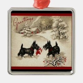Scottish Terrier  Print kerstversiering Metalen Ornament