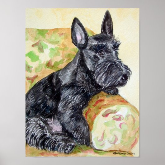 Scottish Terrier Print Poster (Voorkant)