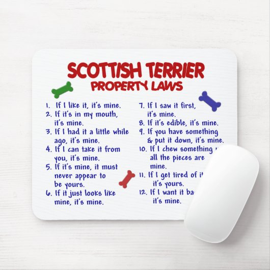SCOTTISH TERRIER Property Laws 2 Muismat (Met muis)