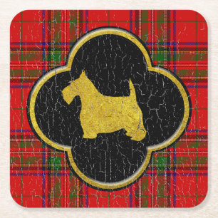 Scottish Terrier  Pset Kartonnen Onderzetters