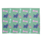 Scottish Terrier Puppy Botten Light Green PillowC Kussensloop (Voorkant)