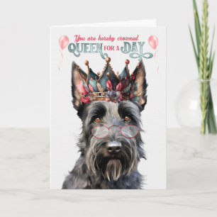 Scottish Terrier Queen voor een Dag Funny Birthday Kaart
