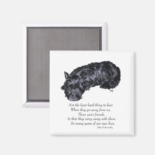 Scottish Terrier Rainbow Bridge Magneet (Voorkant / Achterkant)