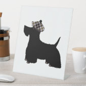 Scottish Terrier Reclamebord Met Voetstuk (Insitu)