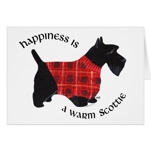 Scottish Terrier Red & Black Plays Sweater (Voorkant Horizontaal)